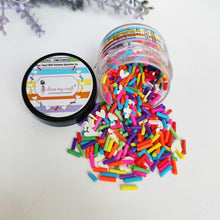 Load image into Gallery viewer, Embellishments: Dress My Craft Shaker Elements 8gms-Heart With Rainbow Sprinkles

