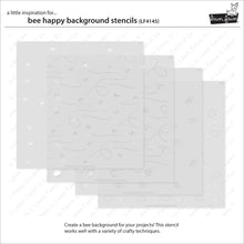 Load image into Gallery viewer, Stencils: Lawn Fawn-Bee Happy Background Stencils
