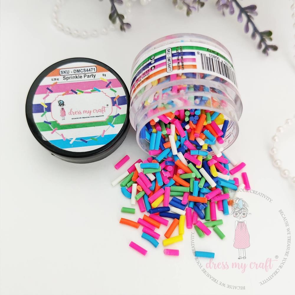 Embellishments: Dress My Craft Shaker Elements 8gms-Sprinkle Party