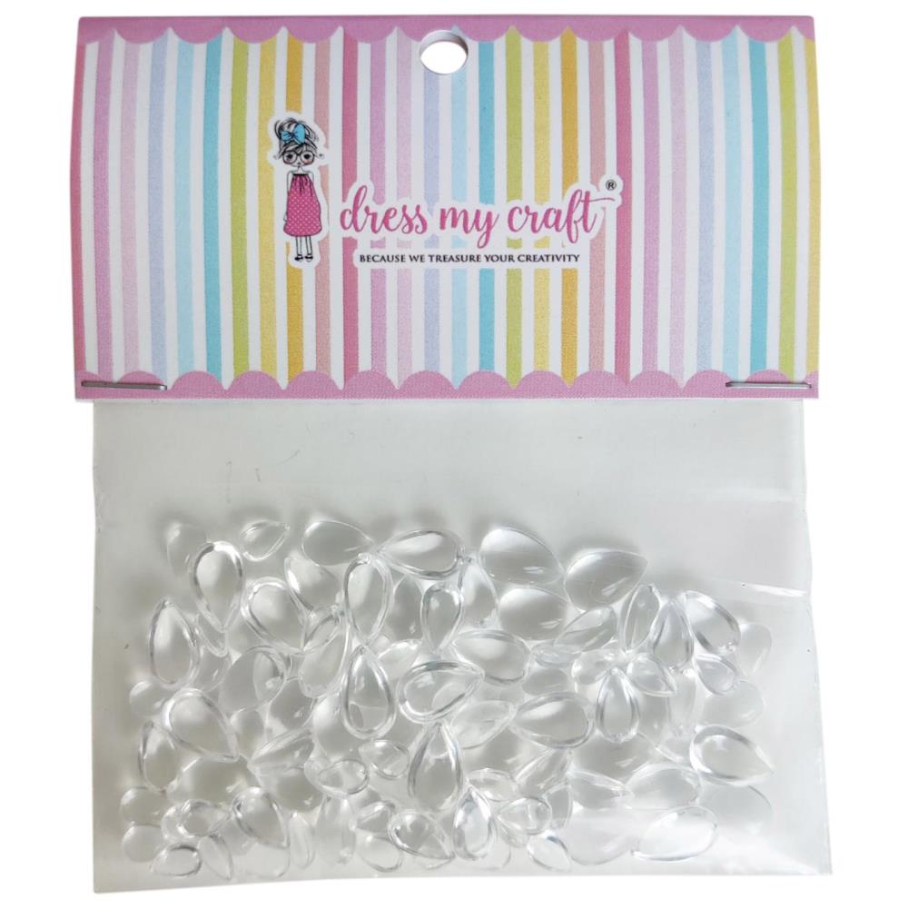 Embellishments: Dress My Craft Water Droplet Embellishments 8gms-Tear Droplets, Assorted