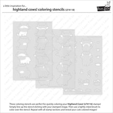 Load image into Gallery viewer, Stencils: Lawn Fawn-Highland Cows! Coloring Stencils
