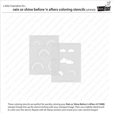 Load image into Gallery viewer, Coloring Stencils: Lawn Fawn-Rain Or Shine Before ‘N Afters
