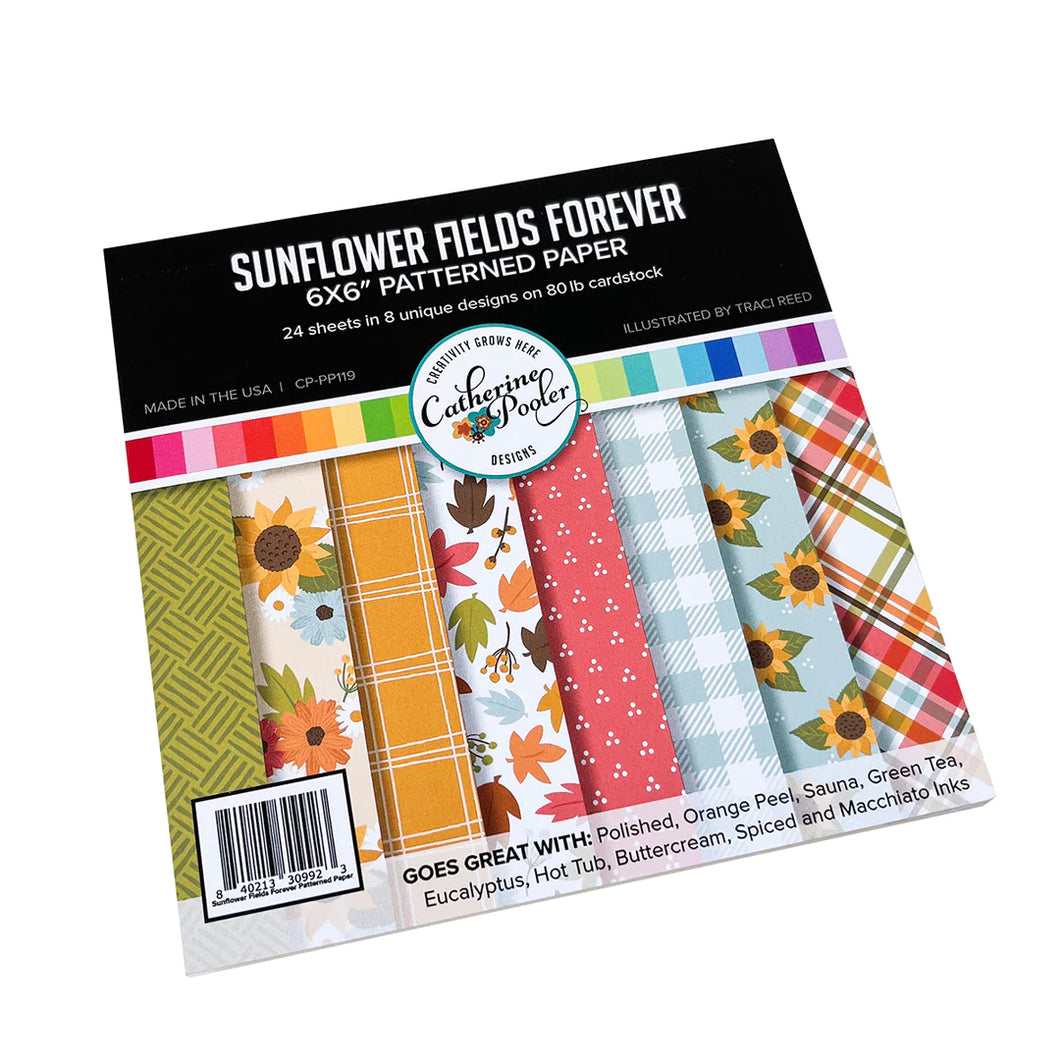 6x6 paper: Catherine Pooler Designs-Sunflower Fields Forever Patterned Paper Pack