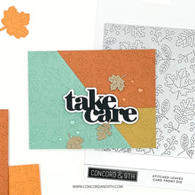 Load image into Gallery viewer, Dies: Concord &amp; 9th-Stitched Leaves Card Front Die
