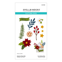 Load image into Gallery viewer, Dies: Spellbinders-Festive Floral Mix Etched Dies
