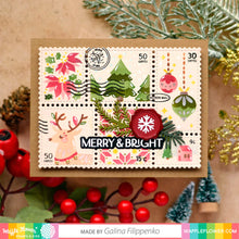 Load image into Gallery viewer, Stencils: Waffle Flower Crafts-Postage Collage Christmas Stencil
