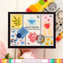 Load image into Gallery viewer, Stencils: Waffle Flower Crafts-Postage Collage Everyday Stencil
