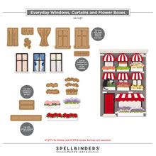 Load image into Gallery viewer, Dies: Spellbinders - Everyday Windows, Curtains and Flower Boxes Etched Dies by Yana Smakula
