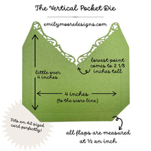 Load image into Gallery viewer, Dies: Emily Moore Designs-Vertical Pocket Die
