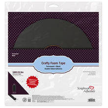 Load image into Gallery viewer, Adhesives: Scrapbook Adhesives-Crafty Foam Tape-Black-108ft
