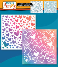 Load image into Gallery viewer, Stencils: Dare 2B Artzy-Heart Duo Stencils
