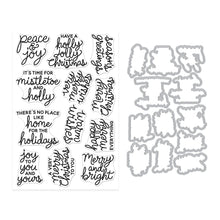 Load image into Gallery viewer, Stamp and Die Cut: Hero Arts- Very Merry Wishes Stamp &amp; Cut
