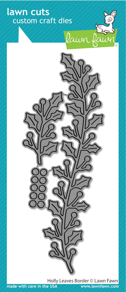 Dies: Lawn Fawn-Holly Leaves Border