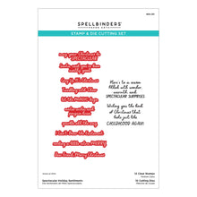 Load image into Gallery viewer, Stamp &amp; Die Cut: Spellbinders-Spectacular Holiday Sentiments Stamp &amp; Die Set
