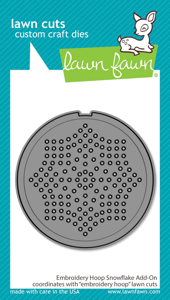 Dies: Lawn Fawn-Embroidery Hoop Snowflake Add-On