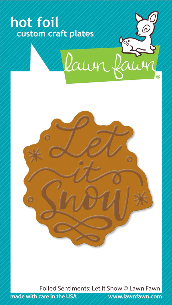 Hot Foil: Lawn Fawn-Foiled Sentiments: Let It Snow