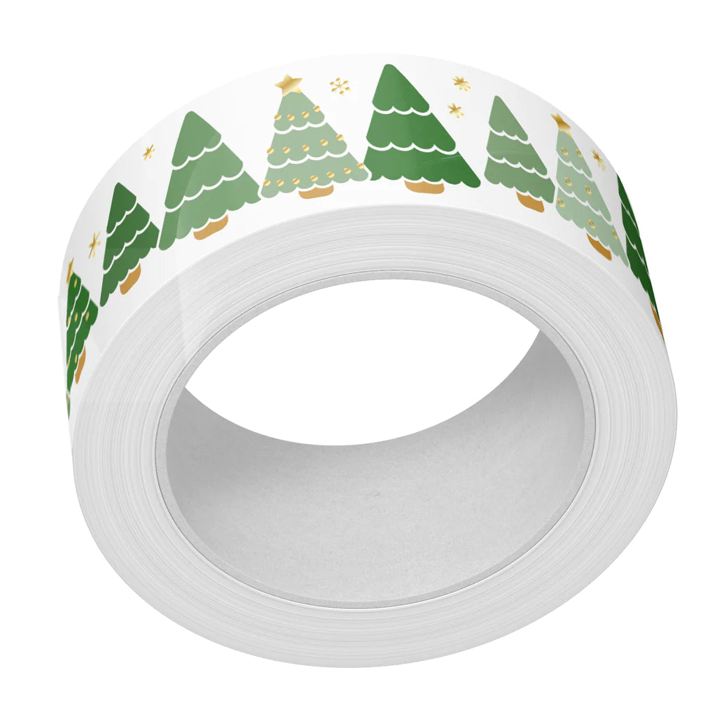 Embellishments: Lawn Fawn-Christmas Tree Lot Foiled Washi Tape