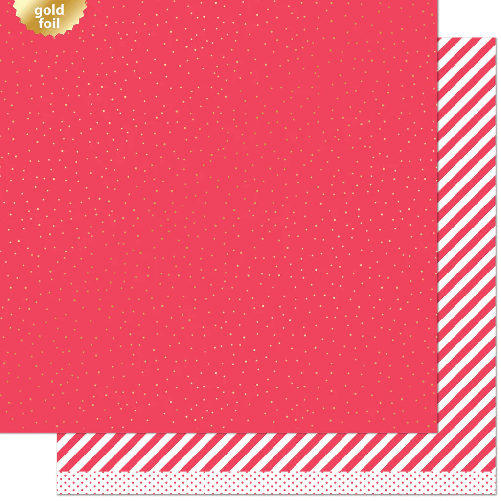 12x12 Paper: Lawn Fawn-Red Sprinkle ‘N Shine