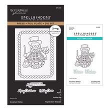 Load image into Gallery viewer, BetterPress Plates-Spellbinders-Snowman Wishes
