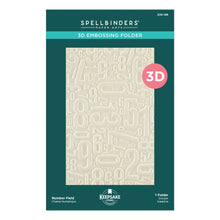Load image into Gallery viewer, Embossing: Spellbinders-Number Field 3D Embossing Folder by Esther Glas
