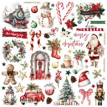Load image into Gallery viewer, Embellishments: Simple Stories-Simple Vintage Old-Fashioned Christmas - Chipboard Pieces
