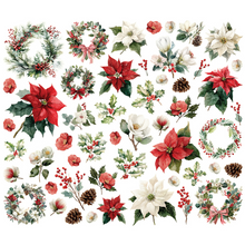 Load image into Gallery viewer, Embellishments: Simple Stories-Simple Vintage Old-Fashioned Christmas - Floral Bits &amp; Piece
