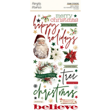 Load image into Gallery viewer, Embellishments: Simple Stories-Simple Vintage Old-Fashioned Christmas - Foam Stickers
