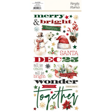 Load image into Gallery viewer, Embellishments: Simple Stories-Simple Vintage Old-Fashioned Christmas - Foam Stickers
