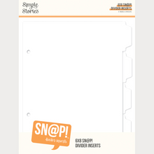 Load image into Gallery viewer, Mini Album: Simple Stories-6x8 SN@P! - Divider Binder Inserts
