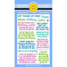 Load image into Gallery viewer, Stamps: Sunny Studio Stamps-Inside Greetings Belated Birthday
