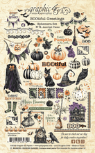 Load image into Gallery viewer, Embellishments: Graphic 45-BOOtiful Greetings Ephemera Set

