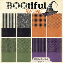 Load image into Gallery viewer, 12x12 Paper: Graphic 45-BOOtiful Greetings 12×12 Patterns &amp; Solids Pack
