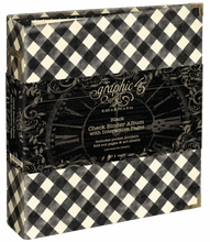 Load image into Gallery viewer, Mini Albums: Graphic 45-Check Binder Album with Interactive Pages — Black

