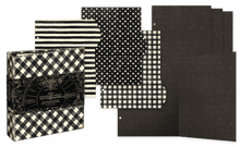 Load image into Gallery viewer, Mini Albums: Graphic 45-Check Binder Album with Interactive Pages — Black
