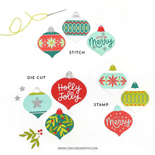 Load image into Gallery viewer, Stamps: Concord &amp; 9th-ORNAMENT STAMP &amp; STITCH STAMP SET
