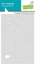 Load image into Gallery viewer, Stencils:Lawn Fawn-i like cute moths coloring stencils
