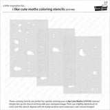 Load image into Gallery viewer, Stencils:Lawn Fawn-i like cute moths coloring stencils
