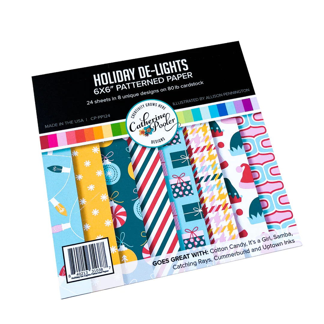 6x6 Paper: Catherine Pooler Designs-Holiday De-Lights Patterned Paper ...