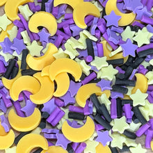 Load image into Gallery viewer, Embellishments: Lawn Fawn-Halloween Moon and Star Clay Pieces
