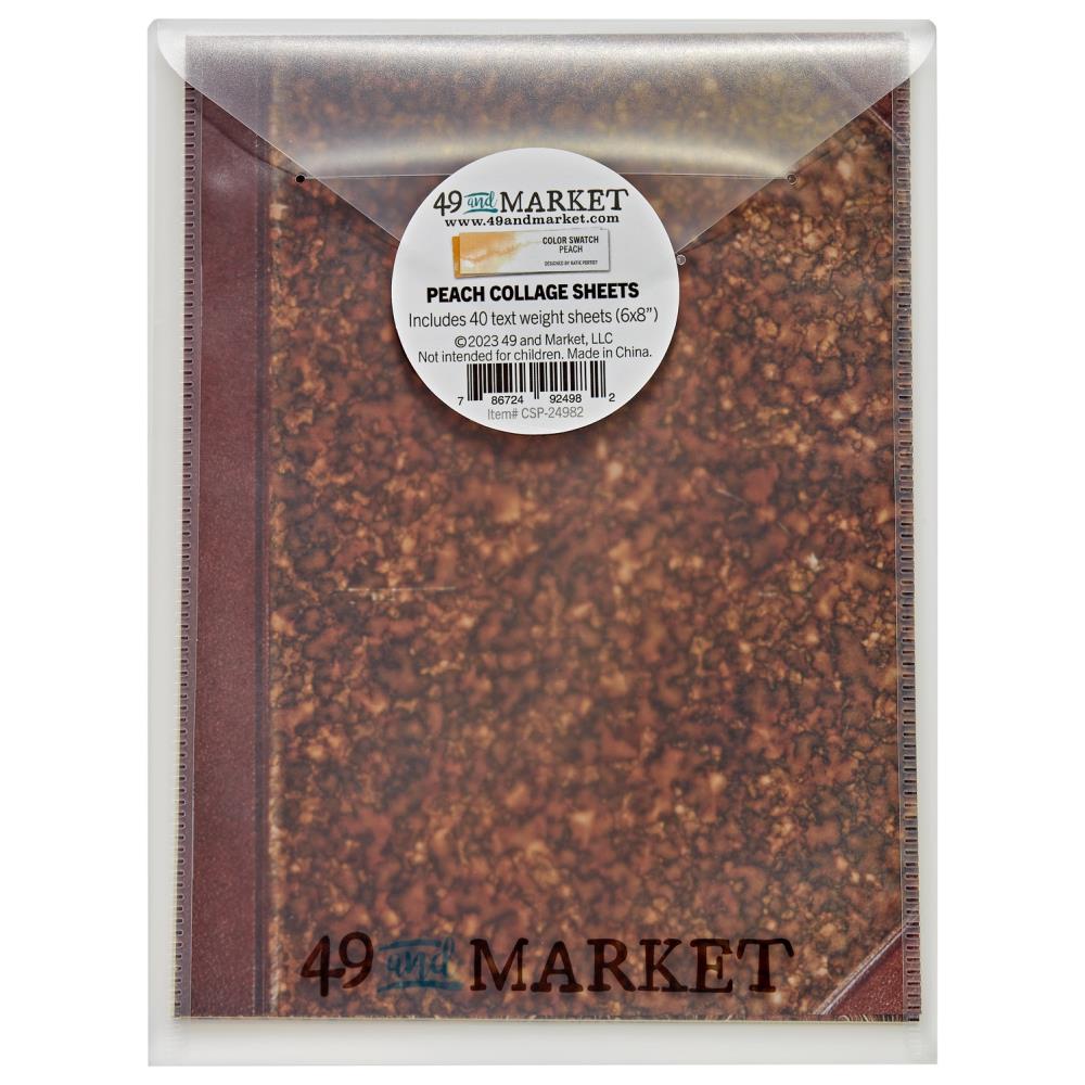 Embellishments: 49 And Market-Color Swatch: Peach Collage Sheets 6