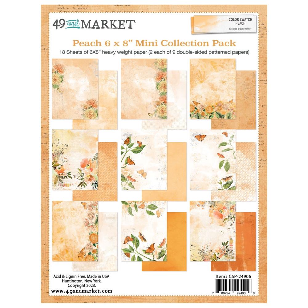 Specialty Paper: 49 And Market Color Swatch: Peach  6