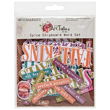 Load image into Gallery viewer, Embellishments: 49 and Market-ARToptions Spice Chipboard Word Set
