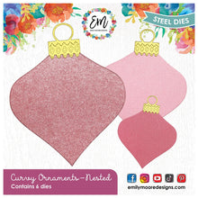 Load image into Gallery viewer, Dies: Emily Moore Designs-Curvy Ornament Nested Die Set
