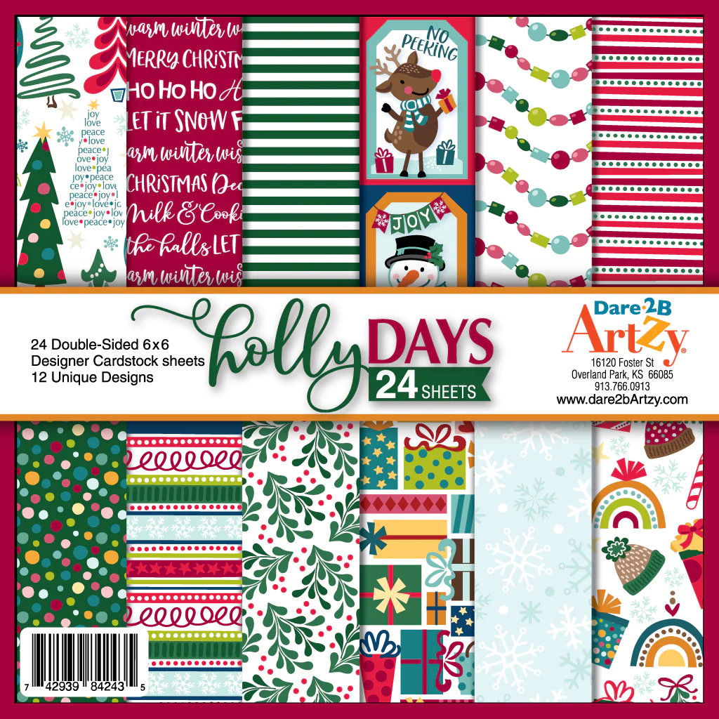 6x6 Paper: Dare 2B Artzy-Holly Days Paper Pack