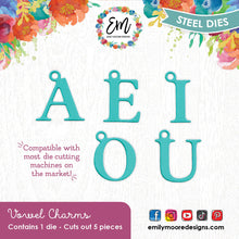 Load image into Gallery viewer, Dies: Emily Moore Designs-Vowel Charms
