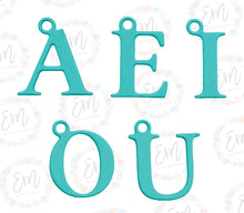 Load image into Gallery viewer, Dies: Emily Moore Designs-Vowel Charms
