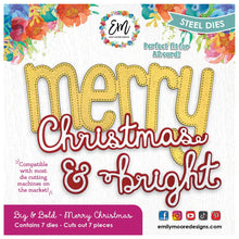 Load image into Gallery viewer, Dies: Emily Moore Designs-Big &amp; Bold-Merry Christmas
