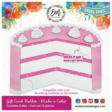Load image into Gallery viewer, Dies: Emily Moore Designs-Make A Cake - Gift Card Holder Die
