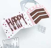 Load image into Gallery viewer, Dies: Emily Moore Designs-Make A Cake - Gift Card Holder Die
