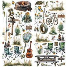 Load image into Gallery viewer, Embellishments: 49 and Market- Campfire Memories-Fishing Laser Cut Elements
